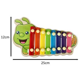 Cymbałki drewniane kolorowe dla dzieci szkolne edukacyjne pałki pałeczki gąsienica Kik Sp. z o. o. Sp. k.