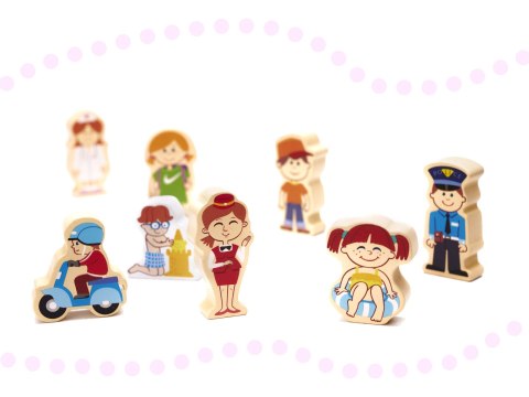 Klocki drewniane edukacyjne miasto puzzle 120el. Kik Sp. z o. o. Sp. k.