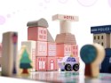 Klocki drewniane edukacyjne miasto puzzle 135el. Kik Sp. z o. o. Sp. k.