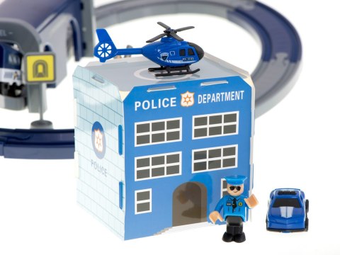 Kolejka elektryczna pociąg policja autka 92 elementy ~300cm Kik Sp. z o. o. Sp. k.