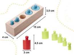 Odważniki cylindry drewniane gra układanka montessori kolorowe Kik Sp. z o. o. Sp. k.
