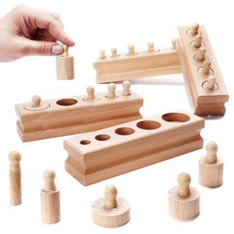 Odważniki cylindry drewniane sorter montessori Kik Sp. z o. o. Sp. k. Odważniki cylindry drewniane sorter montessori Kik Sp. z o. o. Sp. k.