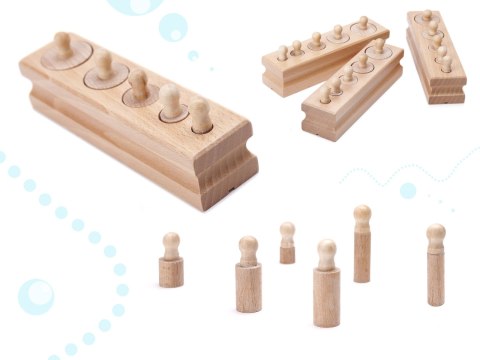 Odważniki cylindry drewniane sorter montessori Kik Sp. z o. o. Sp. k. Odważniki cylindry drewniane sorter montessori Kik Sp. z o. o. Sp. k.