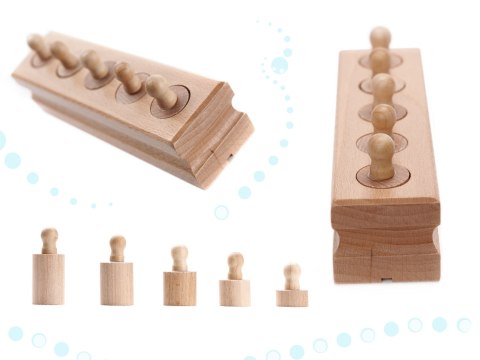 Odważniki cylindry drewniane sorter montessori Kik Sp. z o. o. Sp. k. Odważniki cylindry drewniane sorter montessori Kik Sp. z o. o. Sp. k.