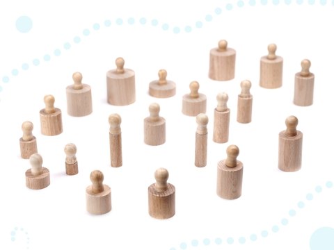 Odważniki cylindry drewniane sorter montessori Kik Sp. z o. o. Sp. k. Odważniki cylindry drewniane sorter montessori Kik Sp. z o. o. Sp. k.