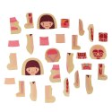 Puzzle drewniane warstwowe budowa ciała montessori dziewczynka Kik Sp. z o. o. Sp. k.