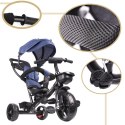 Rowerek trójkołowy Trike Fix Lite 3w1 z daszkiem obracany regulowany spacerówka prowadnik pasy granatowy Kik Sp. z o. o. Sp. k.
