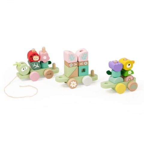 CLASSIC WORLD Montessori Kolejka Gąsienica Drewniana Układanka CLASSIC WORLD Montessori Kolejka Gąsienica Drewniana Układanka