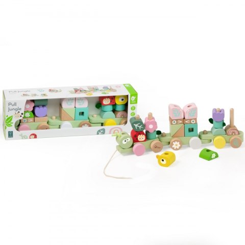 CLASSIC WORLD Montessori Kolejka Gąsienica Drewniana Układanka CLASSIC WORLD Montessori Kolejka Gąsienica Drewniana Układanka