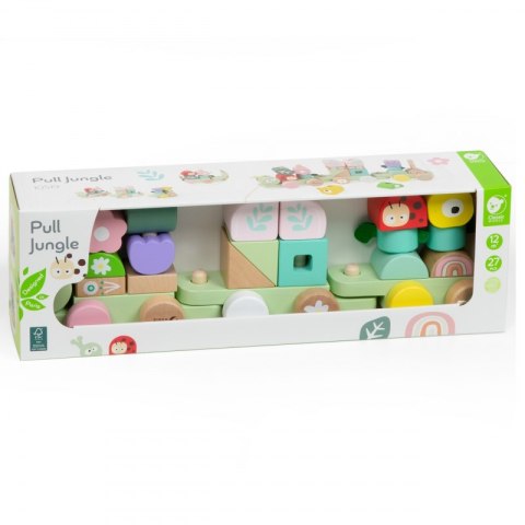 CLASSIC WORLD Montessori Kolejka Gąsienica Drewniana Układanka CLASSIC WORLD Montessori Kolejka Gąsienica Drewniana Układanka