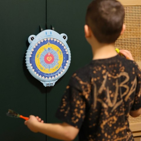 WOOPIE Magnetyczna Gra w Rzutki Dart Tarcza Wesoły Rekinek