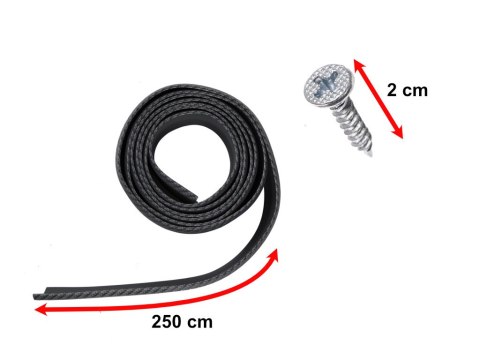 Dokładka zderzaka osłona uniwersalna spoiler carbon 2,5m czarna Kik Sp. z o. o. Sp. k.