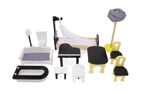 Domek dla lalek drewniany MDF mebelki 122cm XXL LED Kik Sp. z o. o. Sp. k.