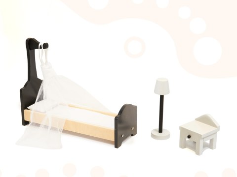 Domek dla lalek drewniany MDF mebelki 122cm XXL LED Kik Sp. z o. o. Sp. k.