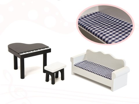 Domek dla lalek drewniany MDF mebelki 122cm XXL LED Kik Sp. z o. o. Sp. k.