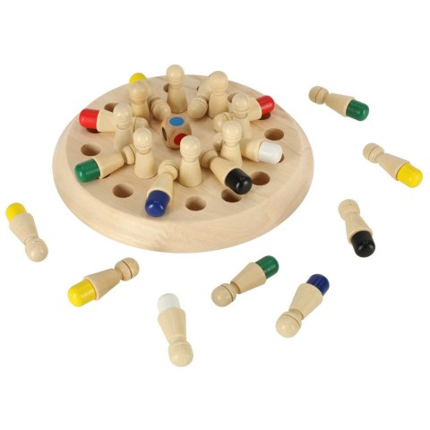 Gra logiczna pamięciowa memory chińczyk dopasuj kolory drewniana Kik Sp. z o. o. Sp. k.