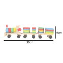 Kolejka pociąg lokomotywa klocki drewniane sorter układanka zręcznościowa 30cm Kik Sp. z o. o. Sp. k.