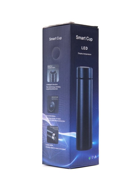 Kubek bidon termiczny termos smart LED 500ml srebrny Kik Sp. z o. o. Sp. k. Kubek bidon termiczny termos smart LED 500ml srebrny Kik Sp. z o. o. Sp. k.