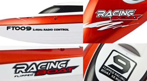 Łódź zdalnie sterowana na pilota RC FT009 pomarańczowa Kik Sp. z o. o. Sp. k.