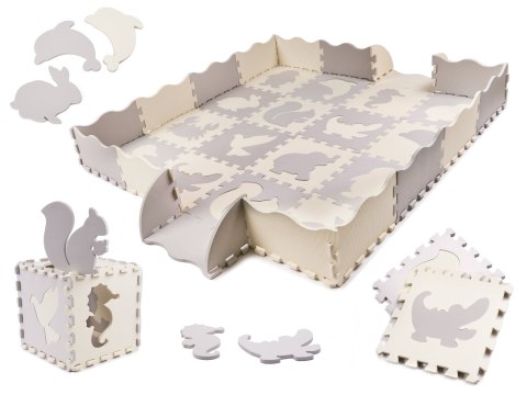 Mata edukacyjna piankowa puzzle szara ecru 36 elementów 150x150cm Kik Sp. z o. o. Sp. k. Mata edukacyjna piankowa puzzle szara ecru 36 elementów 150x150cm Kik Sp. z o. o. Sp. k.