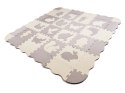 Mata edukacyjna piankowa puzzle szara ecru 36 elementów 150x150cm Kik Sp. z o. o. Sp. k.
