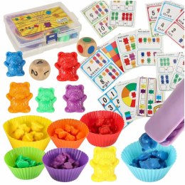 Misie edukacyjne gra nauka liczenia rozpoznawanie kolorów zestaw montessori rozwój zabawa 44el. Kik Sp. z o. o. Sp. k.