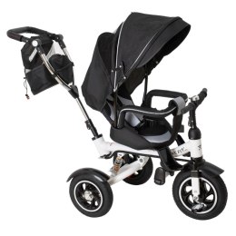 Rowerek Trójkołowy Trike Fix 3w1 z daszkiem obracany regulowany spacerówka prowadnik pasy V3 czarny Kik Sp. z o. o. Sp. k.