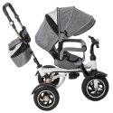 Rowerek Trójkołowy Trike Fix 3w1 z daszkiem obracany regulowany spacerówka prowadnik pasy V3 szary Kik Sp. z o. o. Sp. k.
