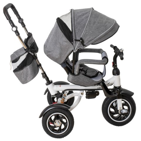 Rowerek Trójkołowy Trike Fix 3w1 z daszkiem obracany regulowany spacerówka prowadnik pasy V3 szary Kik Sp. z o. o. Sp. k. Rowerek Trójkołowy Trike Fix 3w1 z daszkiem obracany regulowany spacerówka prowadnik pasy V3 szary Kik Sp. z o. o. Sp. k.