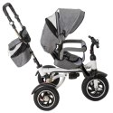 Rowerek Trójkołowy Trike Fix 3w1 z daszkiem obracany regulowany spacerówka prowadnik pasy V3 szary Kik Sp. z o. o. Sp. k.