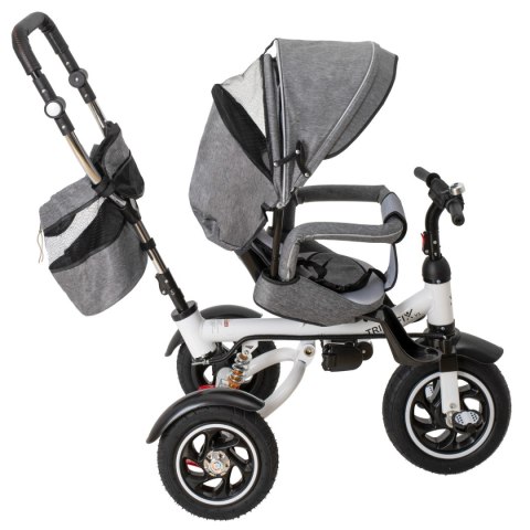 Rowerek Trójkołowy Trike Fix 3w1 z daszkiem obracany regulowany spacerówka prowadnik pasy V3 szary Kik Sp. z o. o. Sp. k. Rowerek Trójkołowy Trike Fix 3w1 z daszkiem obracany regulowany spacerówka prowadnik pasy V3 szary Kik Sp. z o. o. Sp. k.