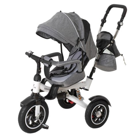 Rowerek Trójkołowy Trike Fix 3w1 z daszkiem obracany regulowany spacerówka prowadnik pasy V3 szary Kik Sp. z o. o. Sp. k. Rowerek Trójkołowy Trike Fix 3w1 z daszkiem obracany regulowany spacerówka prowadnik pasy V3 szary Kik Sp. z o. o. Sp. k.