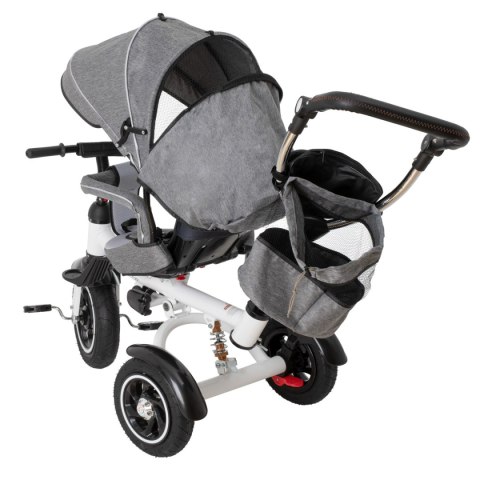 Rowerek Trójkołowy Trike Fix 3w1 z daszkiem obracany regulowany spacerówka prowadnik pasy V3 szary Kik Sp. z o. o. Sp. k. Rowerek Trójkołowy Trike Fix 3w1 z daszkiem obracany regulowany spacerówka prowadnik pasy V3 szary Kik Sp. z o. o. Sp. k.