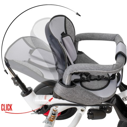 Rowerek Trójkołowy Trike Fix 3w1 z daszkiem obracany regulowany spacerówka prowadnik pasy V3 szary Kik Sp. z o. o. Sp. k. Rowerek Trójkołowy Trike Fix 3w1 z daszkiem obracany regulowany spacerówka prowadnik pasy V3 szary Kik Sp. z o. o. Sp. k.