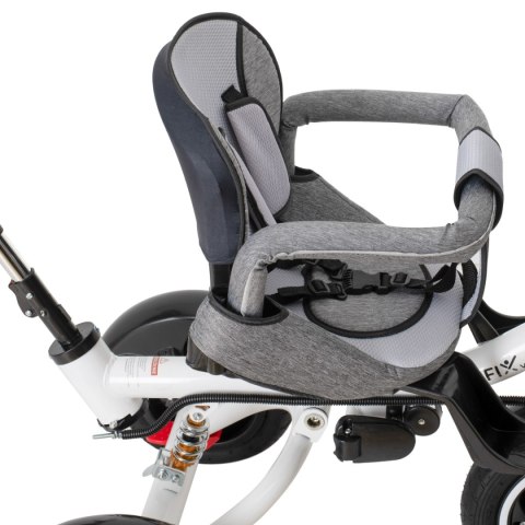 Rowerek Trójkołowy Trike Fix 3w1 z daszkiem obracany regulowany spacerówka prowadnik pasy V3 szary Kik Sp. z o. o. Sp. k. Rowerek Trójkołowy Trike Fix 3w1 z daszkiem obracany regulowany spacerówka prowadnik pasy V3 szary Kik Sp. z o. o. Sp. k.