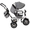 Rowerek Trójkołowy Trike Fix 3w1 z daszkiem obracany regulowany spacerówka prowadnik pasy V3 szary Kik Sp. z o. o. Sp. k.