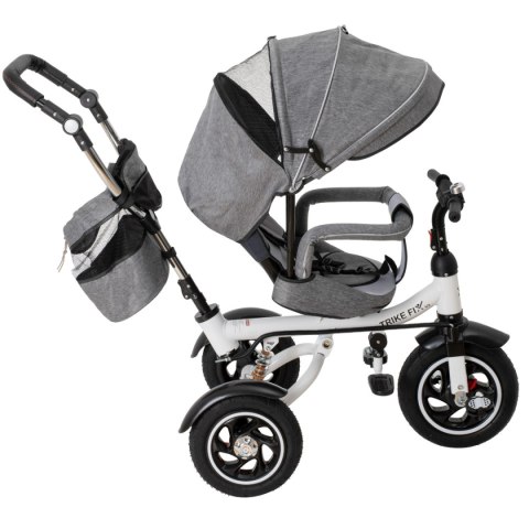 Rowerek Trójkołowy Trike Fix 3w1 z daszkiem obracany regulowany spacerówka prowadnik pasy V3 szary Kik Sp. z o. o. Sp. k. Rowerek Trójkołowy Trike Fix 3w1 z daszkiem obracany regulowany spacerówka prowadnik pasy V3 szary Kik Sp. z o. o. Sp. k.