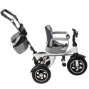 Rowerek Trójkołowy Trike Fix 3w1 z daszkiem obracany regulowany spacerówka prowadnik pasy V3 szary Kik Sp. z o. o. Sp. k.