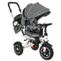Rowerek Trójkołowy Trike Fix 3w1 z daszkiem obracany regulowany spacerówka prowadnik pasy V3 szary Kik Sp. z o. o. Sp. k.
