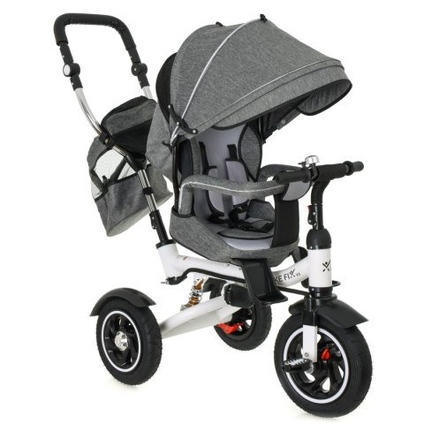 Rowerek Trójkołowy Trike Fix 3w1 z daszkiem obracany regulowany spacerówka prowadnik pasy V3 szary Kik Sp. z o. o. Sp. k. Rowerek Trójkołowy Trike Fix 3w1 z daszkiem obracany regulowany spacerówka prowadnik pasy V3 szary Kik Sp. z o. o. Sp. k.