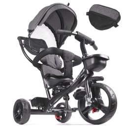 Rowerek trójkołowy Trike Fix Lite 3w1 z daszkiem obracany regulowany spacerówka prowadnik pasy szary Kik Sp. z o. o. Sp. k.