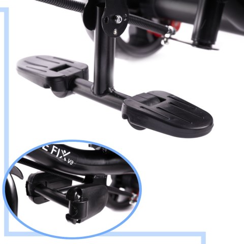 Rowerek trójkołowy Trike Fix Lite 3w1 z daszkiem obracany regulowany spacerówka prowadnik pasy szary Kik Sp. z o. o. Sp. k.