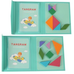 Tangram książeczka magnetyczna układanka montessori klocki gra logiczna 3D Kik Sp. z o. o. Sp. k.