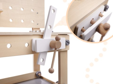 Warsztat z narzędziami drewniany na stoliku zestaw majsterkowicza Kik Sp. z o. o. Sp. k. Warsztat z narzędziami drewniany na stoliku zestaw majsterkowicza Kik Sp. z o. o. Sp. k.