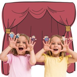 Pacynki pluszowe maskotki palczatki rodzinka teatrzyk zestaw kukiełek na palce 6 szt. Kik Sp. z o. o. Sp. k.