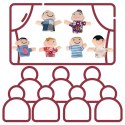Pacynki pluszowe maskotki palczatki rodzinka teatrzyk zestaw kukiełek na palce 6 szt. Kik Sp. z o. o. Sp. k.
