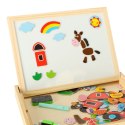 Tablica magnetyczna kredowa wielofunkcyjna farma + kredka marker gąbka Kik Sp. z o. o. Sp. k.