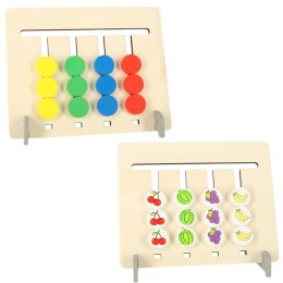 Zabawka edukacyjna drewniana dopasuj kolory owoce montessori Kik Sp. z o. o. Sp. k.