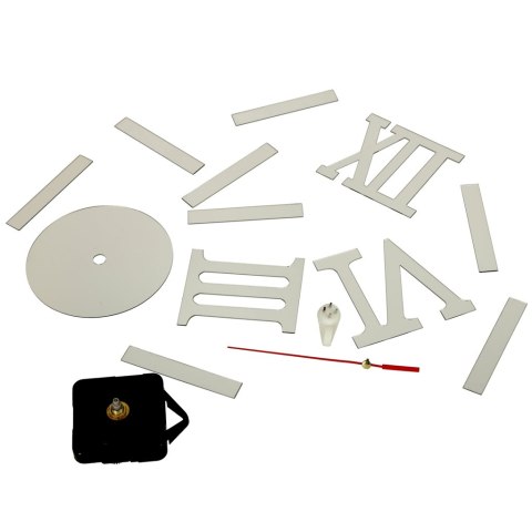 Zegar Ścienny naklejany DIY 3D regulowany rzymski srebrny 130cm Kik Sp. z o. o. Sp. k.