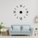 Zegar Ścienny naklejany DIY regulowany czarny cyfry rzymskie 130cm Kik Sp. z o. o. Sp. k.